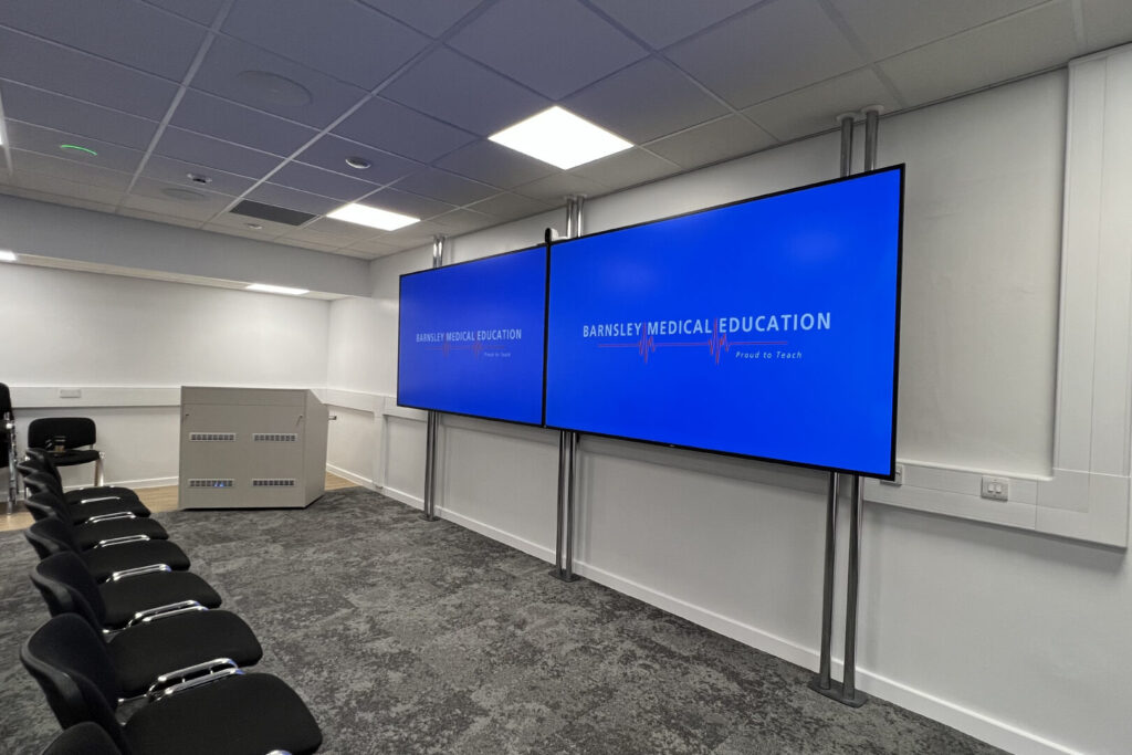 Large AV setup in a healthcare setting